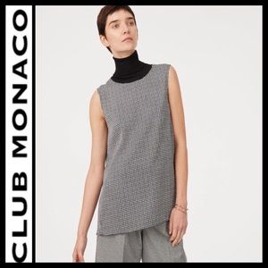 NWOT Club Monaco Morduu Houndstooth Top